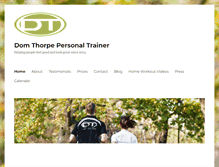 Tablet Screenshot of domthorpepersonaltrainer.com